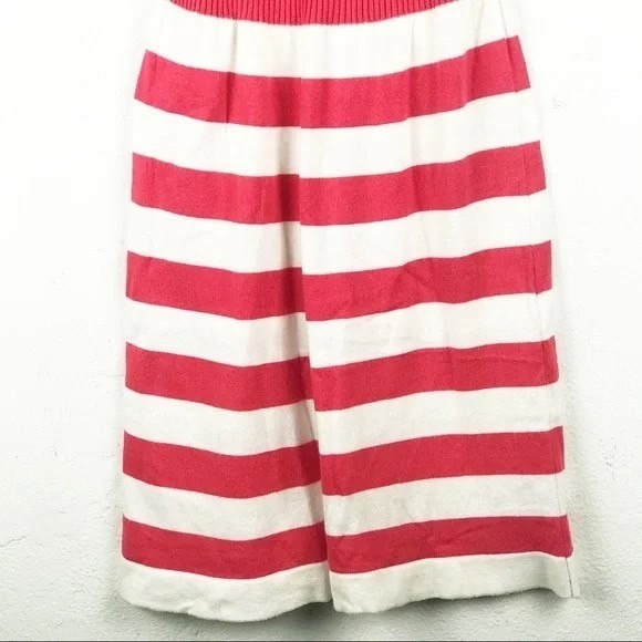 Zara Pink Stripe Ribbed Knit Tunic Top Short Sleeve Fitted Size M - Picture 2 of 7